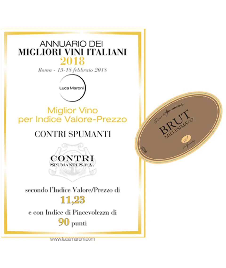 Per il secondo anno il riconoscimento "MIGLIOR VINO PER RAPPORTO QUALITA' PREZZO" di Luca Maroni