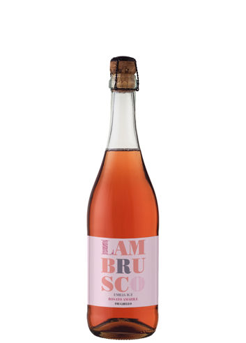 Vino frizzante Lambrusco IGT dell'Emilia Rosato amabile