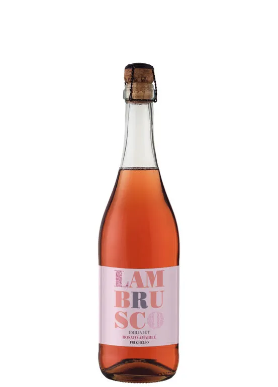 Vino frizzante Lambrusco IGT dell'Emilia Rosato amabile