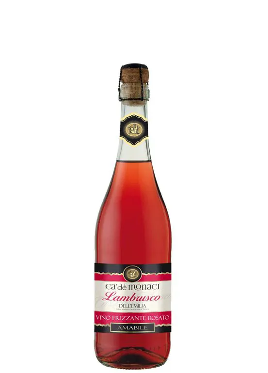 Vino frizzante Lambrusco IGT dell'Emilia Rosato amabile