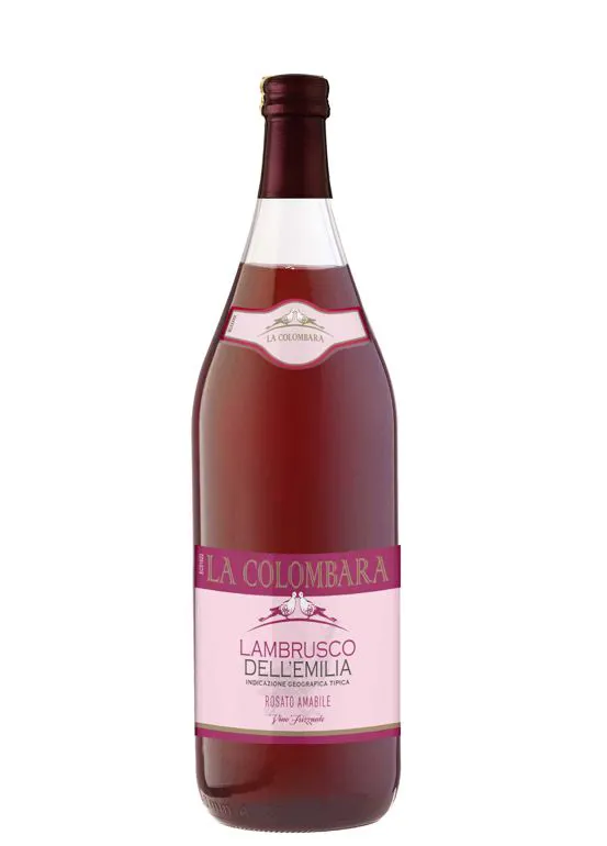 Vino frizzante Lambrusco IGT dell'Emilia Rosato amabile