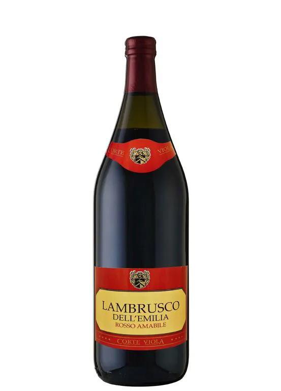 Vino frizzante Lambrusco IGT dell'Emilia Rosso amabile